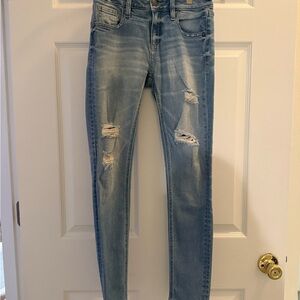 Miss Me Light Blue Distressed Skinny Jeans